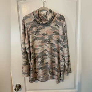 SUSAN GRAVER WEEKEND COWL NECK SWEATER 1XP